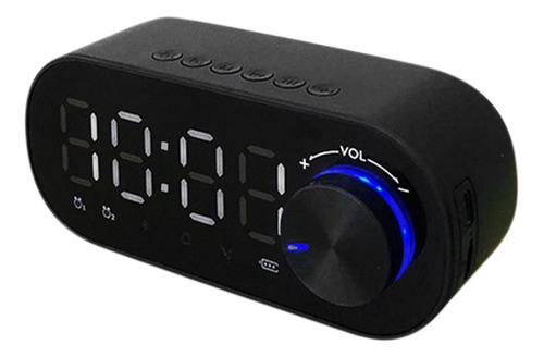 Reloj Despertador, Altavoz Bluetooth, Perilla Portátil, Tarj