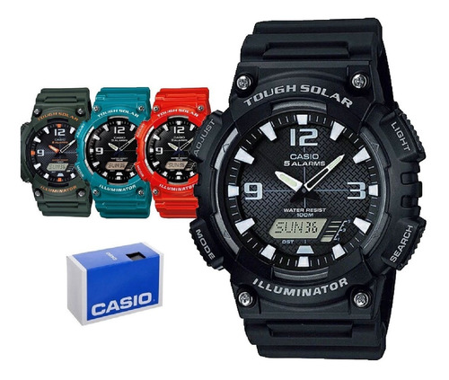 Reloj Casio Aqs810 Solar Analogo-digital - Sumergible 100mts