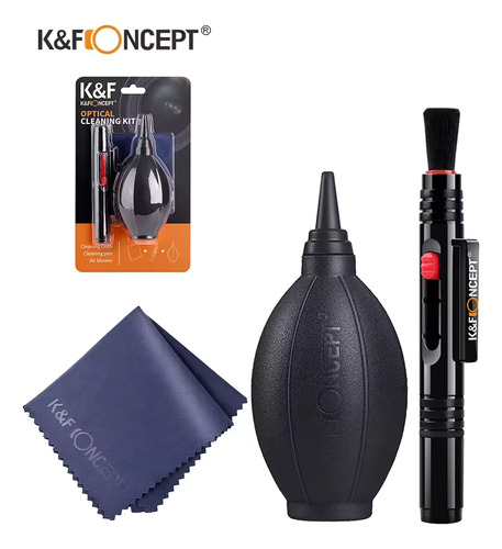 Kit Limpeza K&f Lente Câmera Dslr 3 Em 1 Original