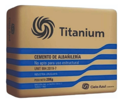 Cemento Articor Titanium Para Albañilería - 20 Kg