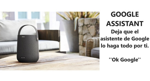 Bocina inteligente Harman Kardon Citation 200 con asistente virtual Google Assistant color black 100V/240V
