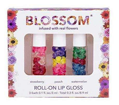 Brillos Labiales - Blossom Roll-on Lip Gloss Juego De 3-0.3o