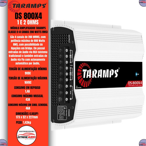 Modulo Potencia Ds800x3 Modulo Ds 800 Watts 800w Rrms