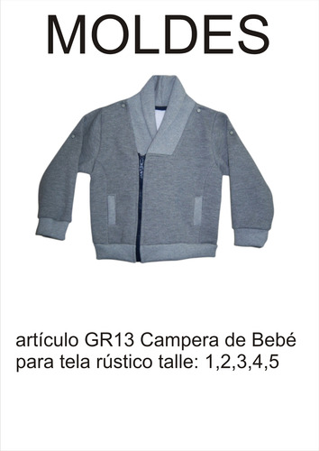Patrones, Textil, Campera De Bebé Para Tela Rústico 1,2,3,4,5