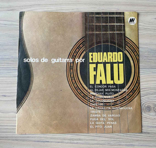 Vinilo Eduardo Falú - Solos De Guitarra (1ª Ed. Chile, 1971)