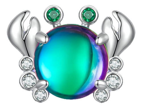 Charm Cangrejo Lunar Plata Ley 925