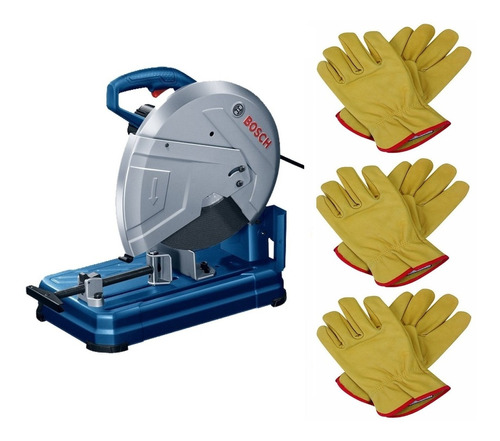 Sierra Sensitiva Bosch 2400w Gco 14-24 Mas 3 Guantes Vaqueta