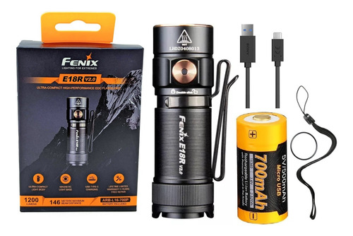 Linterna Led Fenix E18r V2.0 Recargable 1200 Lumens 146mts