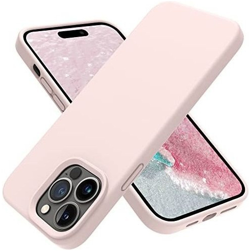 Funda Protectora Para iPhone 14 Pro Color Tiza Rosa Silicona