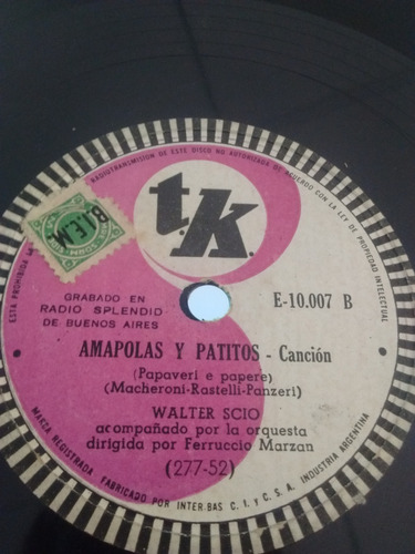 Walter Scio Ferruccio Marzan Disco Pasta Tk E10007 C23