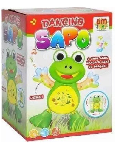 Sapinho Dancing Musical Com Movimentos E Luzes 20cm