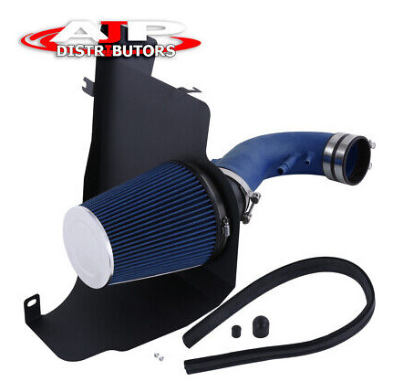 Blue Cold Air Intake System + Heat Shield For 2011-2014  Yyo