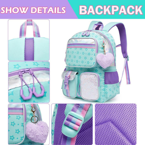 Mochila Escolar Linda Para Niñas De 8-10 Años, Estilosa