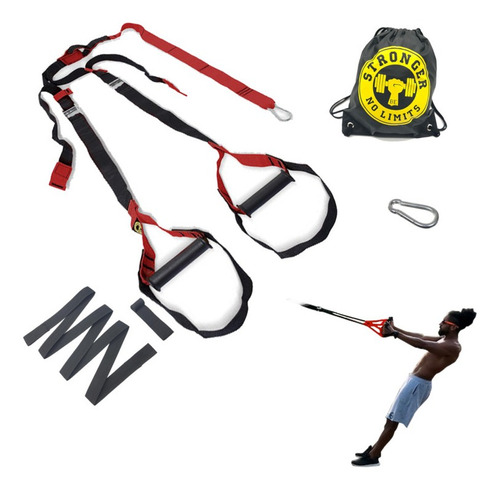 Trx Fita Treinamento Suspenso Kit Completo 2 Kits Ou Mais Cor Vermelho