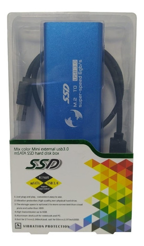 Caja Externa Case Disco Ssd M2 A Usb 3.0 + Cable + Atornilla