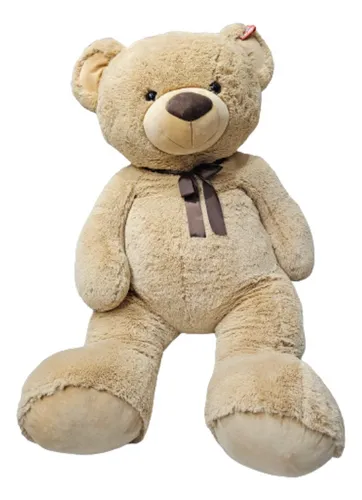 Oso De Peluche Grande 100cm Sentado Con Moño 5392