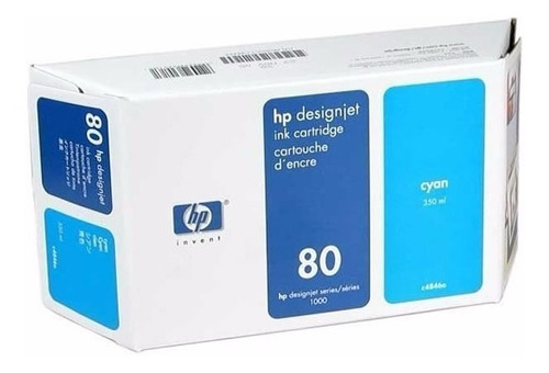 Cartucho Hp 80 Cyan C4846a 350ml Designjet P/1050/1055