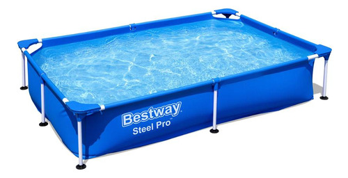 Piscina Infantil Estrutural 1200l 2,21m X1,50m X43cm Bestway Cor Azul