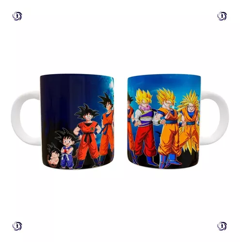 Caneca Dragon Ball Super Goku/vegeta Desenho Fases Evolução