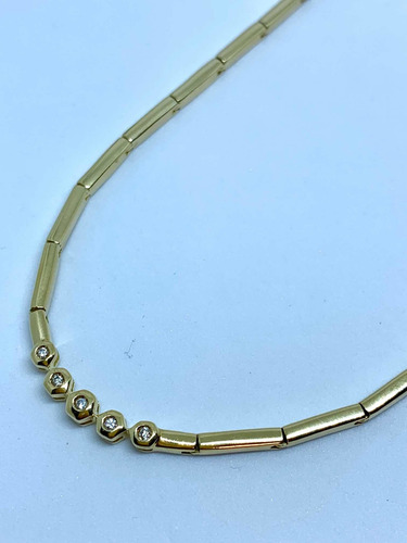 Glitter Joias - Colar H Stern Ouro E 8 Pontos Diamantes