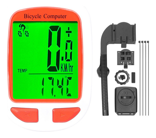 Computadora Bici Inalámbrica Led Velocímetro Odómetro Multif