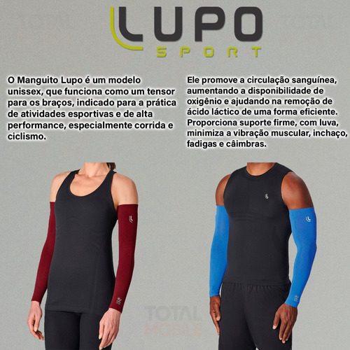 Imagem 6 de 7 de Manguito Lupo Original Proteção Solar Uv 50+ Vôlei Ciclismo