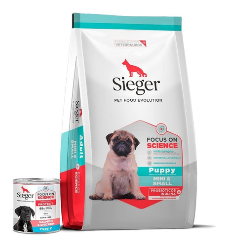 Alimento Sieger Super Premium para perro cachorro de raza pequeña sabor mix en bolsa de 3 kg