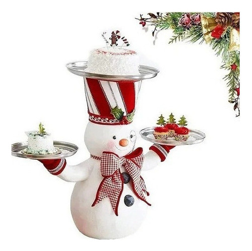 . Figura Muy Elaborada Con Forma De Muñeco De Nieve
