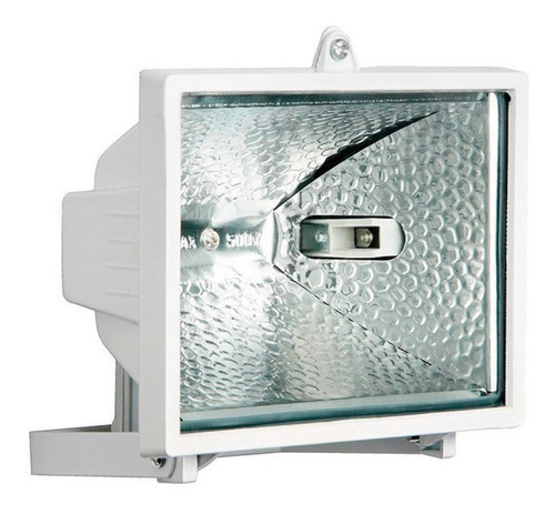 Refletor Para Lampada Halogena 150w Brasfort P/ Área Externa Cor Da Carcaça Branco