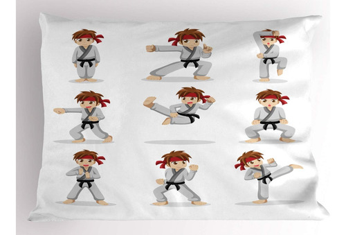 Ambesonne Funda De Almohada De Karate, Artista De Artes De X