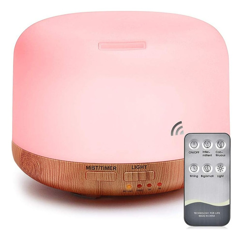 Humidificador Difusor Ultrasonico Aire Lampara Madera Color