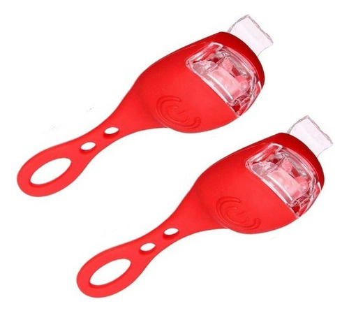 Pack 2 Luces Led Bicicleta Silicona Luz Roja