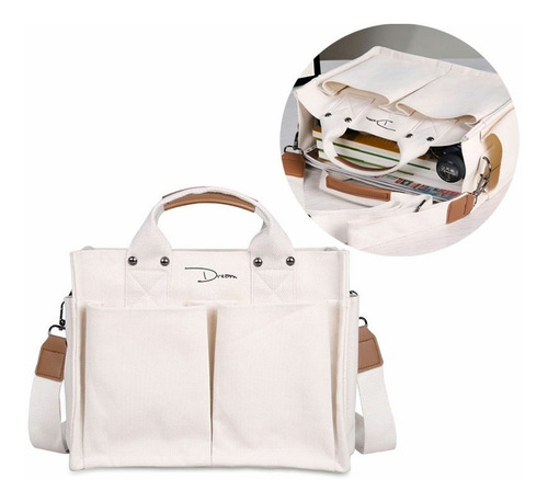 Imagen 1 de 8 de Bolso Para Mujer, Lona Impermeable Original Grande