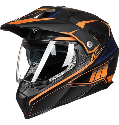 Casco Integral Ilm Para Moto Off Road Dual Sport Sun V...