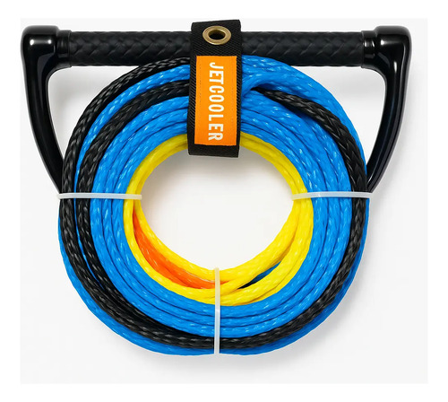 Cabo Corda Wake Board E Ski Flutuante Reboque Cor Azul/amarelo/laranja