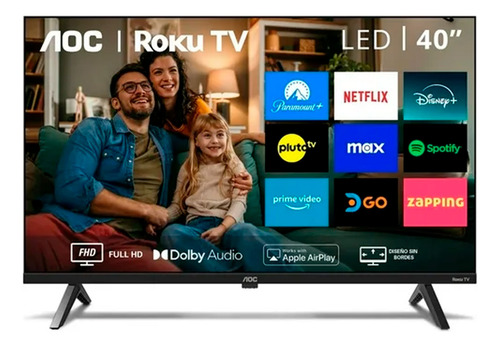 Pantalla Smart Tv Roku 40 Pulgadas Aoc Hd Lcd Hdmi 40s5045