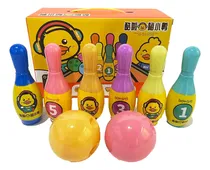 Comprar Juego De Boliche Infantil Plastico Bolos Juguete Niños 8 Pzs