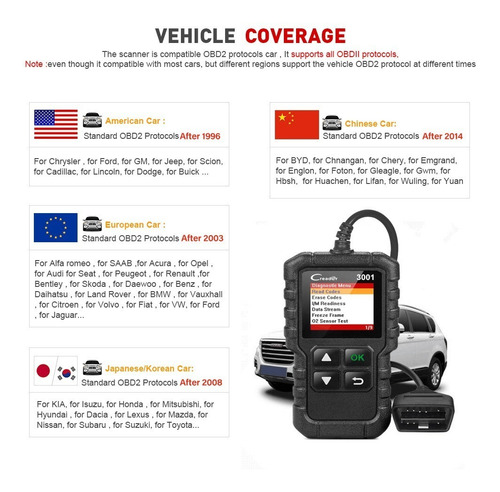 Imagen 7 de 8 de X431 Cr3001 Escaner Profesional Obd2 Diagnóstico Automotriz