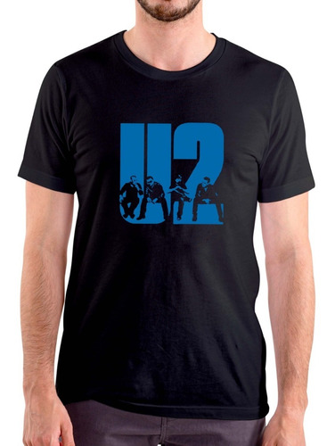 Imagen 1 de 6 de Remera De U2 Negra Rock Música Algodón Peinado Premium