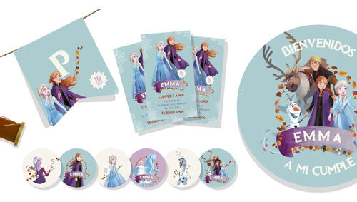 Kit Imprimible - Frozen 2 - Anna Y Elsa - Candy Bar