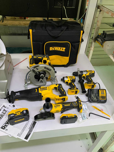 Combo Dewalt Brushless Xr 5 Piezas 2 Pilas Cargador Maleta