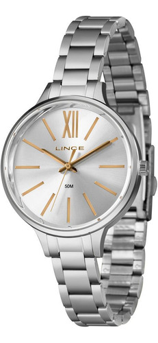 Relógio Lince Feminino 38mm Prateado Lrmh192l38