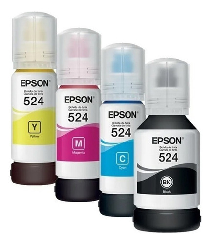 Tinta Para Impresora Epson T524 Color 4 Colores De 70 Ml