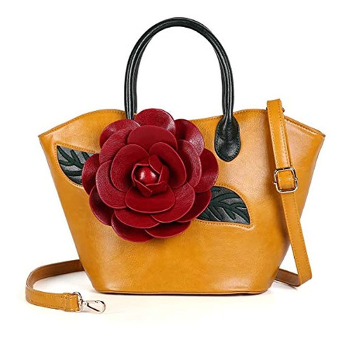 Bolso De Mano De Piel Sintética Para Mujer, Diseño De Rosas