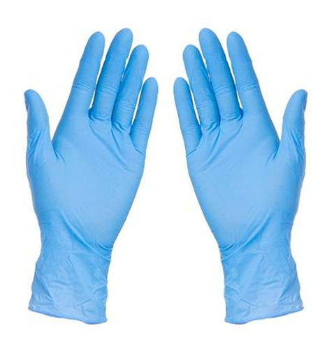 Guantes De Nitrilo Azul  Caja X 100 Unds