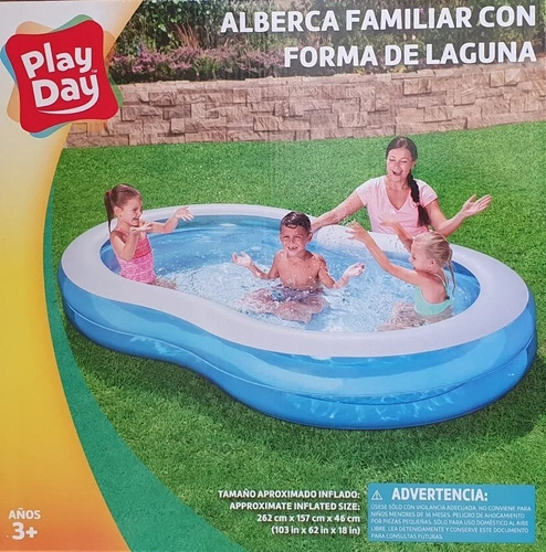 Imagen 4 de 4 de Alberca Inflable Familiar 2.62 Metros Facil De Inflar Nueva