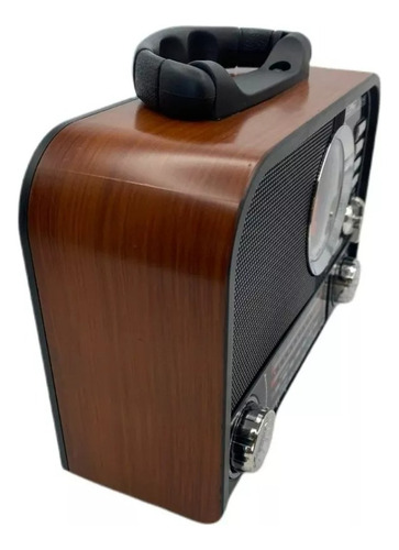 Caixa De Som Retrô Bluetooth Am/fm/sw Usb Sd Relógio Le-643 Cor