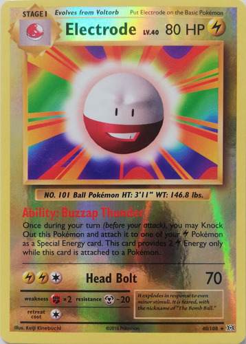 Pokémon Tcg Electrode 40/108 Reverse