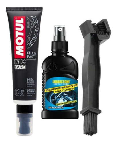 Motul C5  Lubricante Cadenas + Cepillo + Desengrasante Vip