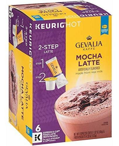 Gevalia Mocha Latte Espresso 6 Keurig K-copas + 6 Espuma Paq